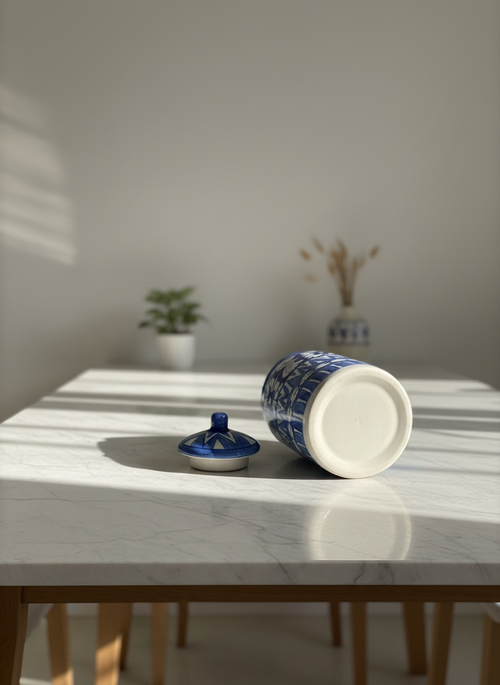 Artisan Indigo Jar