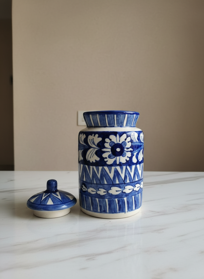 Artisan Indigo Jar