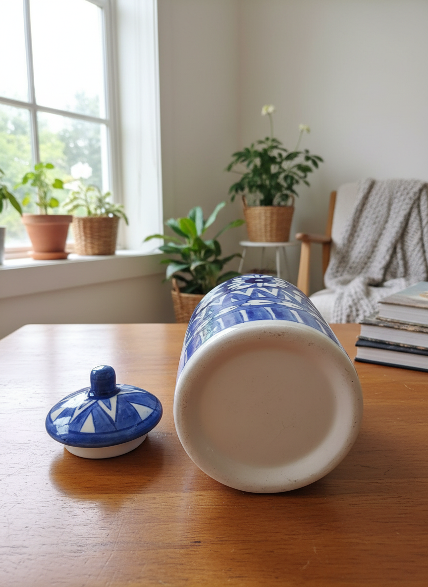 Artisan Indigo Jar