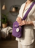 Light Purple Crochet Hand Bag |